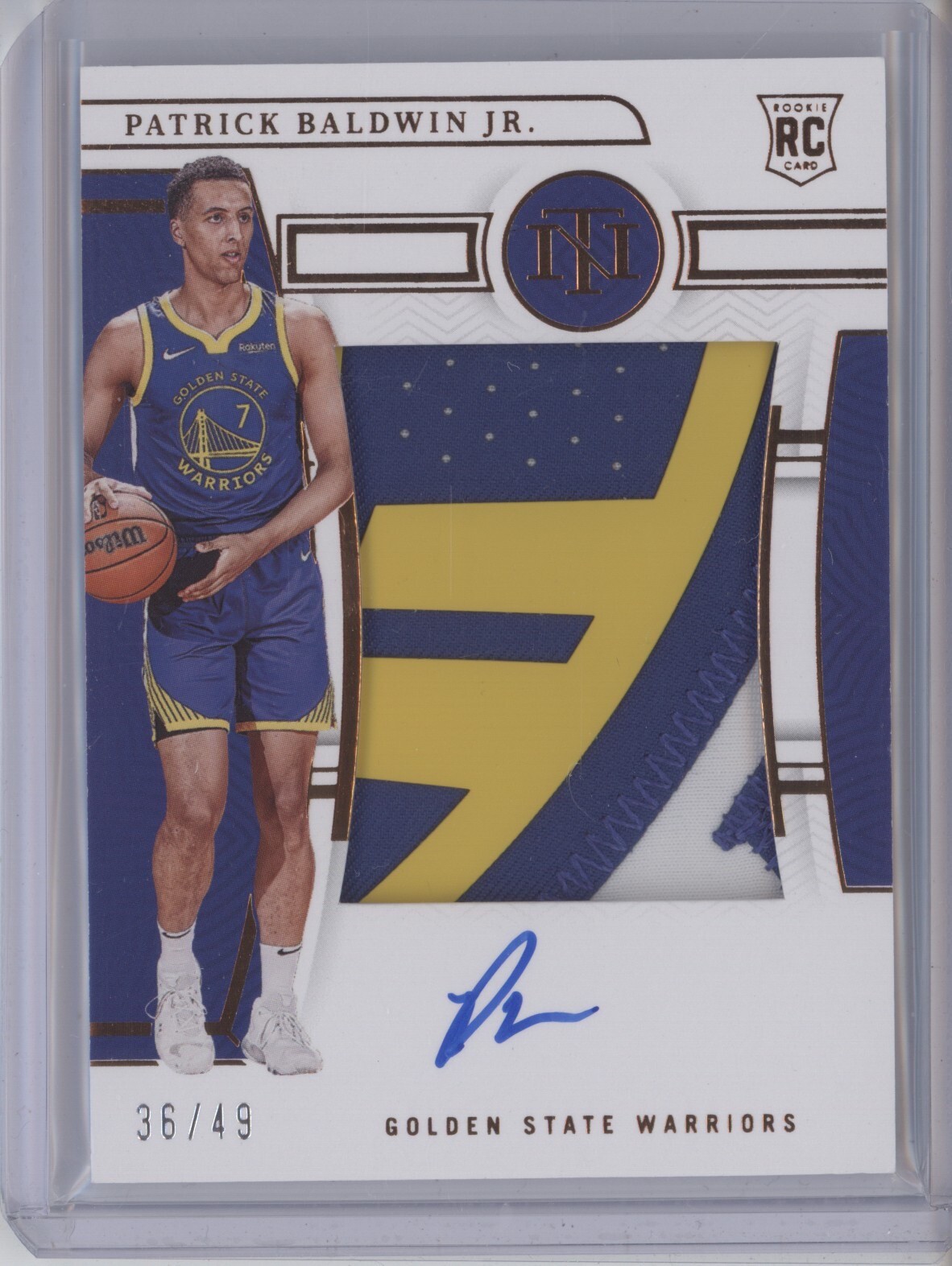 PATRICK BALDWIN JR 2022-23 NATIONAL TREASURES #119 ROOKIE PATCH AUTO BRONZE /49