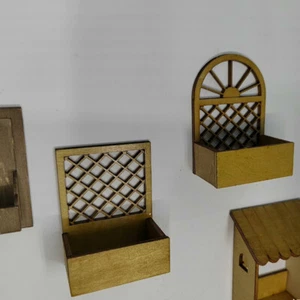 1:12 Scale Dollhouse Miniatures DIY Furniture Unfinished Flower Stand Hand Made - Picture 1 of 25