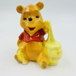 Vtg Walt Disney Productions Winnie The Pooh Hunny Pot Ceramic Figure Japan - Picture 1 of 12