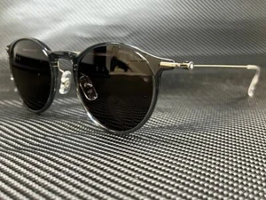 MONT BLANC MB0097S 001 Grey Round 50 mm Men's Sunglasses - Picture 1 of 5