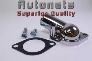 Chevy V8 15 degree Chrome Water Neck Thermostat Housing Small Big Block 350 454 - Foto 1 di 1