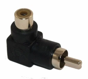 RCA 90 Degree Angle Adapter Male/Female Nickel Plated (Each) - Picture 1 of 2