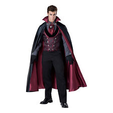 Mens Midnight Count Victorian Vampire Halloween Cosplay Costume Cape Vest Gloves