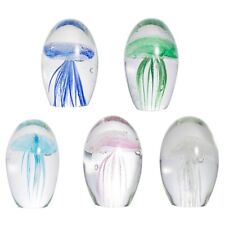3D Crystal Jellyfish Ornament Sea Paperweight Crafts Collectible
