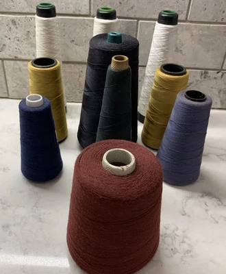 Large Spools of Cotton and Polyester Thread Various Colors and Brands Lot of 10 - Image 1 of 4