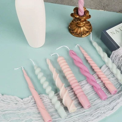 Molde de silicona para velas espirales geométricas hágalo usted mismo molde de cera de varilla retorcida herramientas de decoración del hogar Foto 1 de 4