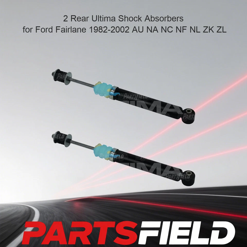 2 Rear Ultima Shock Absorbers For Ford Fairlane 1982-2002 AU NA NC NF NL ZK ZL - image 1 of 1