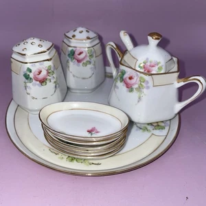 Porzellan Nippon Salz & Pfeffer Zuckerdose und Salzkeller Set - Bild 1 von 12