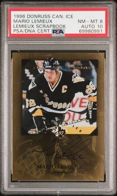 Libro de recortes Donruss Canadian Ice 1996-97 Mario Lemieux PSA 8 Pittsburgh/1200 Foto 1 de 2