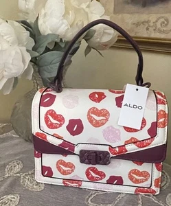 NEW! ALDO Valentine's Multicolor Kisses Small Satchel Handbag - Picture 1 of 4