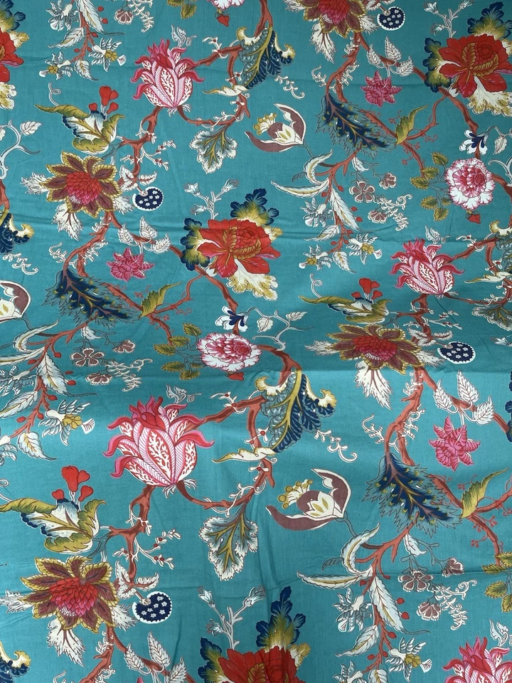 2 Yards  100 % Cotton fabric print Block print  for Multipurpose - Image 1 of 4