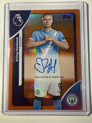 2025/26 Topps Premier league Erling Haaland Manchester City Autograph Orange /25 - Image 1 of 2