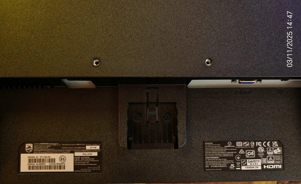 Philips 271V8L 27 Zoll FHD VA LCD Monitor - Schwarz - 271V8L/00, wie NEU - Bild 1 von 4