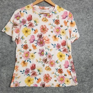 Sportscraft Liberty Top Womens Size L White Floral Colourful Stretchy - Picture 1 of 6
