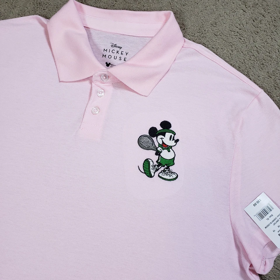 Disney Box Lunch Mickey & Friends Tennis Knit Polo Shirt Top Size XS