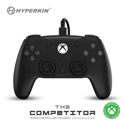 Hyperkin The Competitor Official Wired Controller for Xbox One,Series S/X,PC BLK - Image 1 of 4