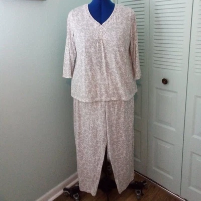 COLECCIÓN ARIA 2X JUEGO DE 2 PIEZAS GRIS FLORAL ENCAJE CINTA LAZO BOTONES MANGAS 3/4 Foto 1 de 4