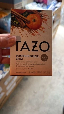 3 Cajas de Especias Tazo Calabaza Chai Té Negro Calabaza Pastel Especias  Foto 1 de 3