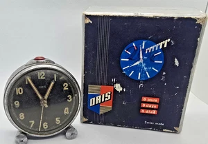 Vintage Oris Mechanical Alarm Clock & Box (Running) - Picture 1 of 3
