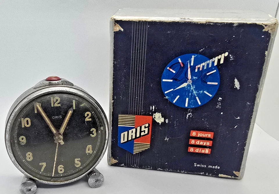 Vintage Oris Mechanical Alarm Clock & Box (Running) - Image 1 of 3