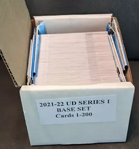 Upper Deck Serie 1 Hockey 2021-22 Set Base Completo 1-200 - Foto 1 di 1