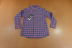 Vineyard Vines Boys Size 6 Sailors Red Check Flannel Long Sleeve Shirt NWT - Picture 1 of 7