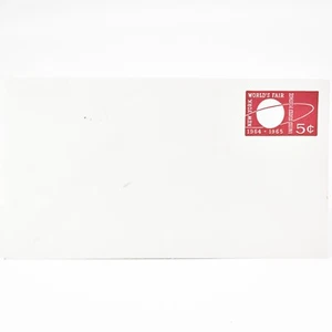 Sobre con cubierta de sello postal de 5 centavos de la Feria Mundial de Nueva York 1964 sin publicar - Imagen 1 de 2
