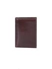NEW SCULLY LEATHER GUSSETED CARD CASE ID WALLET DARK BROWN