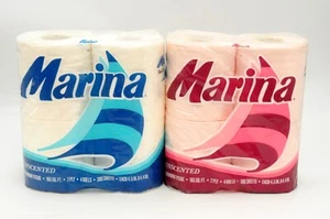 2x VINTAGE BADTISSUE MARINA ungeöffnete Verpackung Toilettenpapier unparfümiert NOS - Bild 1 von 2