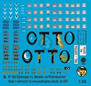 Peddinghaus 1/35 Hans-Joachim Marseille VW Kubelwagen and Uniform Markings 1504 - Picture 1 of 1