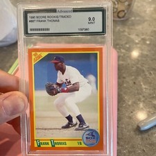1990 Score Rookie & Traded - #86T Frank Thomas (RC) Graded 9