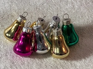 Christmas ornaments set of 7 glass miniature bells PO9003 - Picture 1 of 4