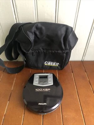 Philips ax 7101 CD player portátil 100 xsp proteção contra choque com estojo funciona - Imagem 1 de 4