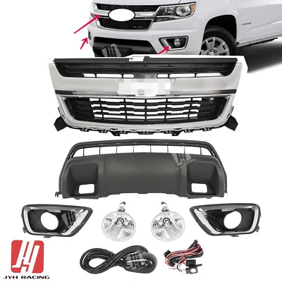 Fits Chevrolet Colorado 2015-2020 Front Grille/Lower Skid Plate/Fog Light 6PCS - Image 1 of 4