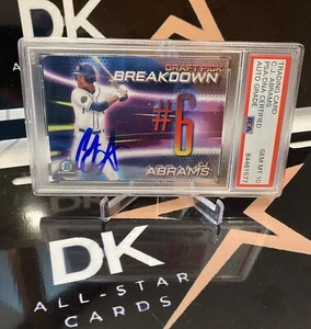 C.J. ABRAMS 2019 BOWMAN CHROME DRAFT  PSA 10 Auto CERTIFIED AUTHENTIC AUTOGRAPH - Picture 1 of 3