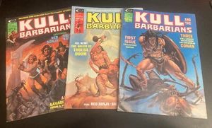 Lot of *3* Marvel KULL AND THE BARGBARIANS Magazines ('75): #1 (VF), 2,3 (VF/NM) - Picture 1 of 3