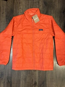 New Patagonia Kids Nano Puff Brick Quilted Jacket Insulated XL 14 Orange Youth - Picture 1 of 5