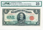 Dominion of Canada Canada $1 1923 Pmg 25