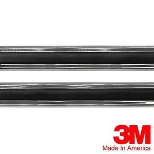 Vintage Style 5/8" Black & Chrome Side Body Trim Molding - Picture 1 of 2