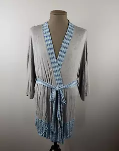 Vera Bradley Robe Cardigan Donna XL Grigio Blu Floreale Coulisse Cravatta Intorno - Foto 1 di 7