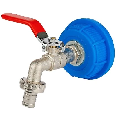 IBS Auslaufhahn Adapter 61mm Wasserhahn Wasserkanister Kugelhahn 1/2" - Bild 1 von 2