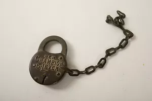 Neu Champion Sechshebel Vorhängeschloss (B1C) Schloss mit Kette USA (JSF6) Massivmessing kein Schlüssel - Bild 1 von 7