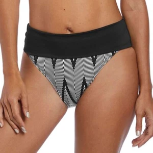 Fantasie Swimwear Geneva Classic Fold Bikini Brief/Bottoms Black/White 6596 - Picture 1 of 3