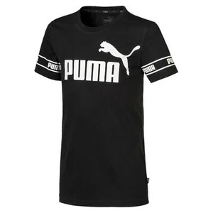 Puma Amplified B Kids T-Shirt Tee Top Black 580328 Bnwt - New - Age 3-4 - Picture 1 of 8