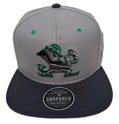Zephyr NCAA Notre Dame Fighting Irish "Grid Talk" Flat Bill Snapback Hat NWT - Image 1 of 4