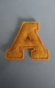 Buchstabe A aus Stoff Filz Aufnäher orange😀 - Bild 1 von 2