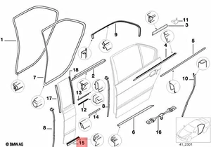 Genuine BMW E38 L7 Sedan Covering Left 51138227701 - Picture 1 of 1