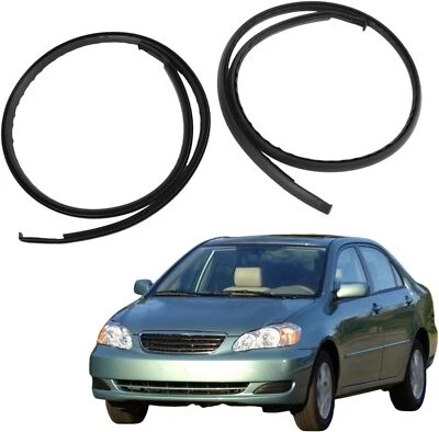 2x Tira de sellado de goma para molduras por goteo de techo para Toyota Corolla 2003-2008 negra Foto 1 de 4