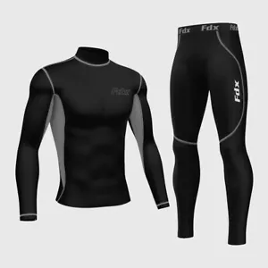 Men's winter compression Thermal Underwear Set Johns Top & Bottom Base Layer uk - Picture 1 of 7
