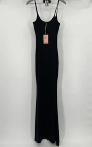 Quince Women’s Black Tencel Rib Knit Maxi Slip Dress sz M NWT Sleeveless Long - Picture 1 of 8